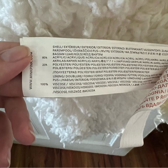 Cream MinkPink Faux Fur Coat - Picture 8 of 8